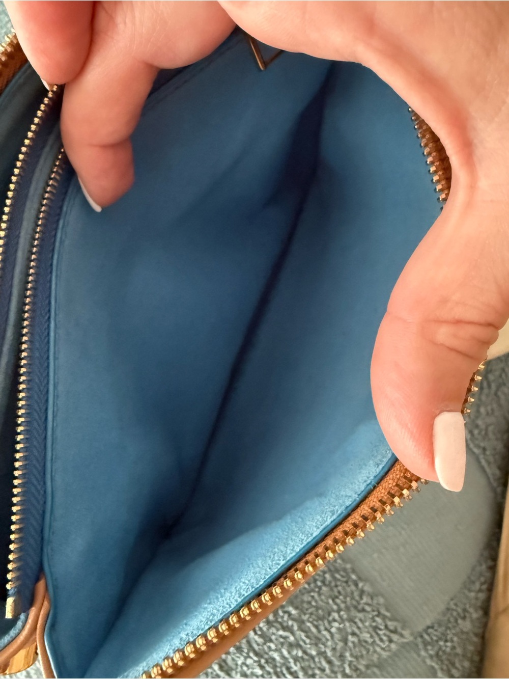 Louis Vuitton Camel Embossed Monogram Crossbody Coussin with Cream Strap - Picture 6 of 16